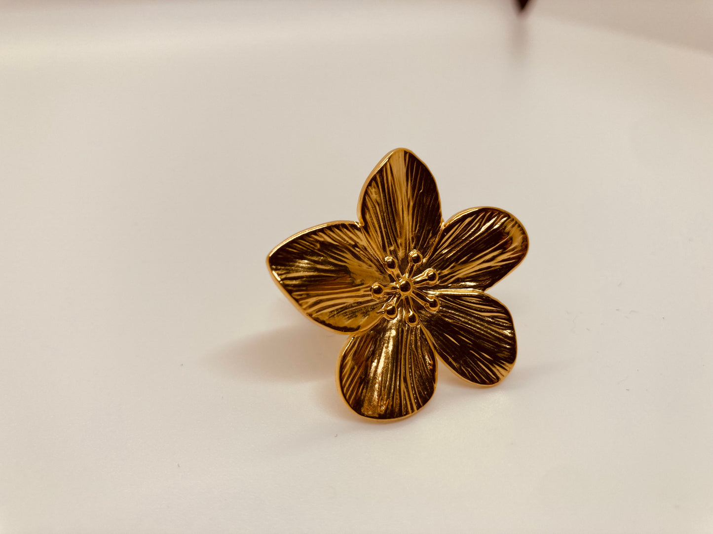 Anillo Flor Gold Ajustable