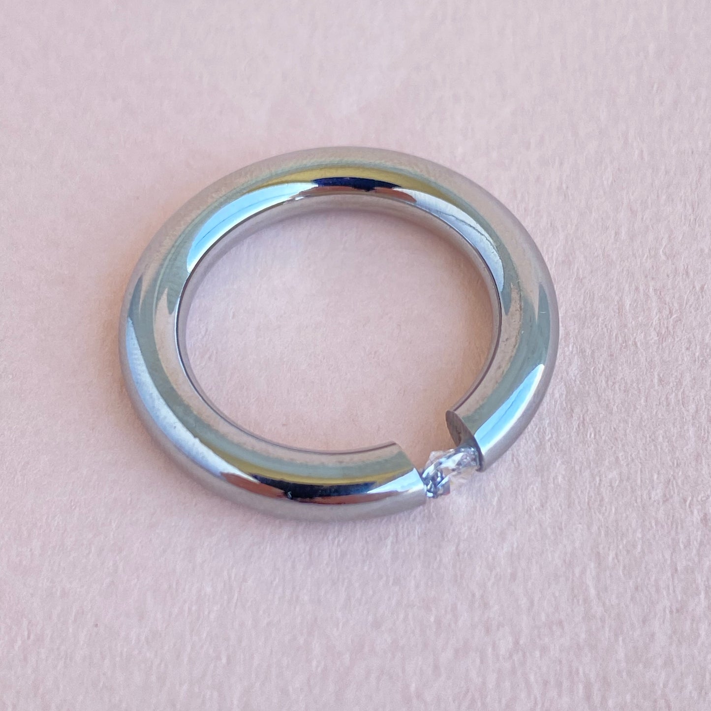 Anillo Silver Cristal Corte Brillante