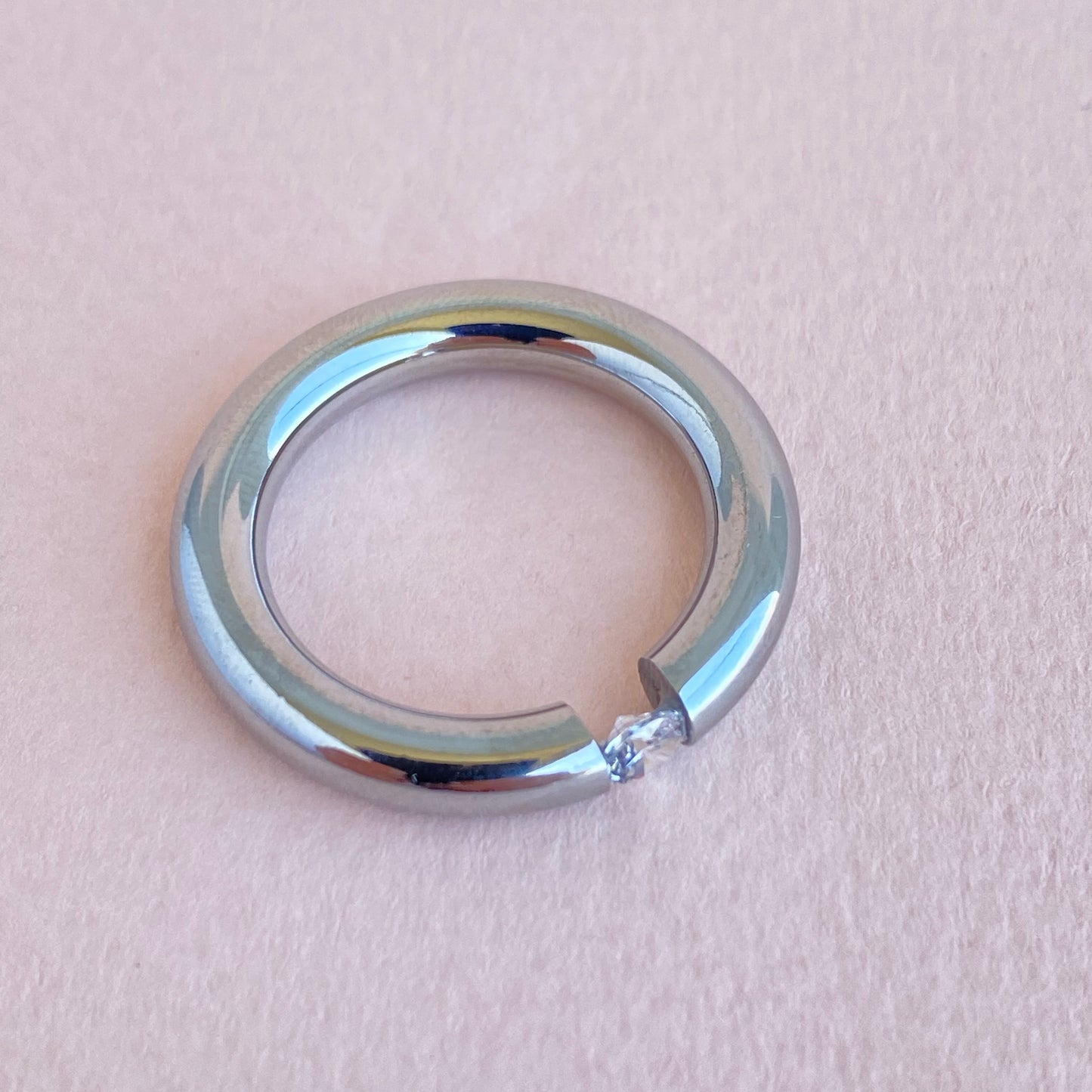 Anillo Silver Cristal Corte Brillante