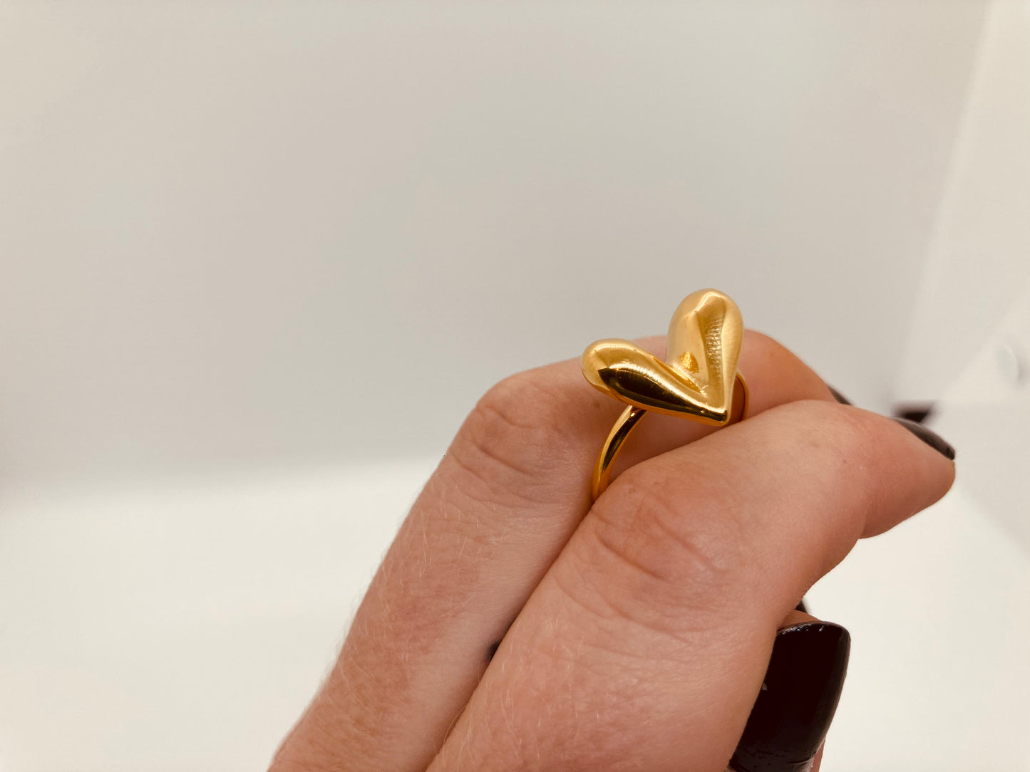 Anillo Gold Corazón Ajustable