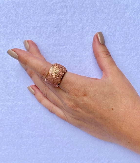 Anillo Rose Gold Opaco con Brillo